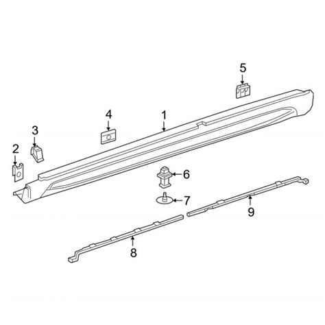 metal bracket to hold rocker trim on|rear rocker panel moulding.